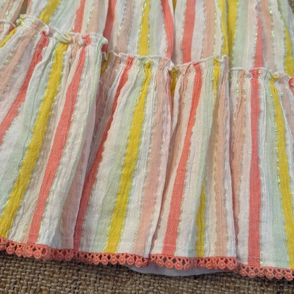 Cynthia Rowley Crinkle Stripe Little Girls Sun Dress 3T
